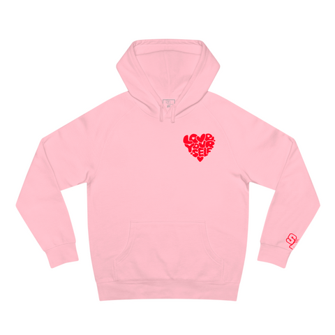 Pink and Red Love Yourself Hoodie