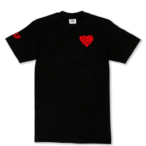 Black and Red Love Yourself Tee