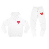 White and Red Love Yourself Sweatsuit