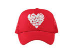 Red and White Love Yourself Trucker Hat