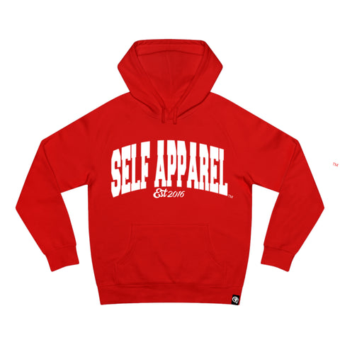 Red Arched Logo Hoodie