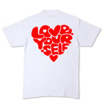 White and Red Love Yourself Tee